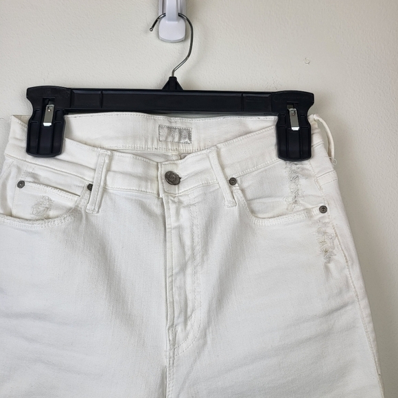 MOTHER Stunner Zip Ankle Step Fray Jeans in Little Miss Innocent 25 - Picture 7 of 9